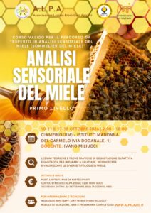CORSO ANALISI SENSORIALE DEL MIELE - PRIMO LIVELLO A.L.P.A. – Associazione Laziali Produttori Apistici A.L.P.A. – Associazione Laziali Produttori Apistici